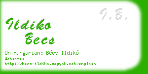 ildiko becs business card