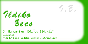 ildiko becs business card